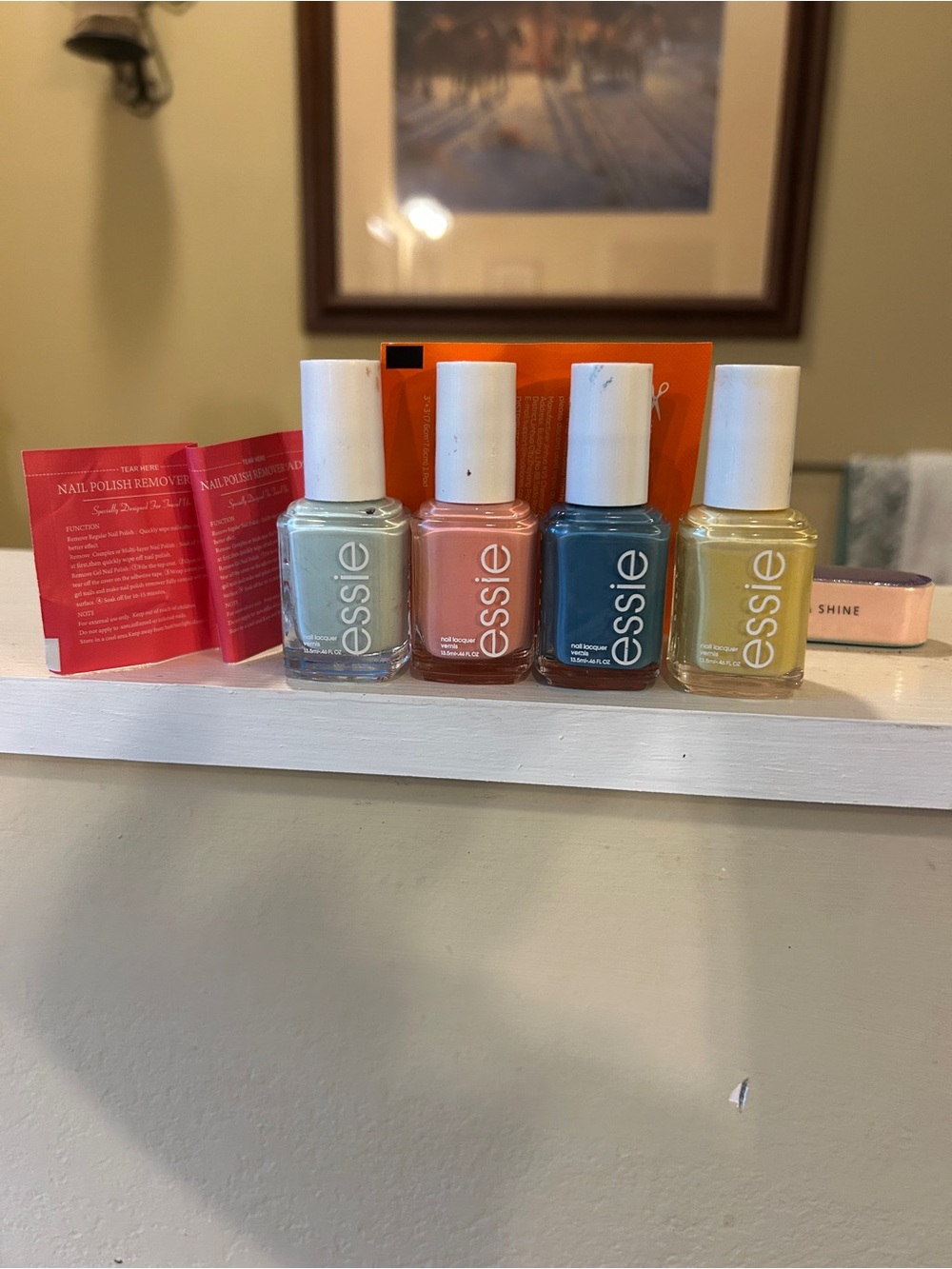 Essie Women's Nail Polish Set - Pastel Green, Pink, Teal, Yellow